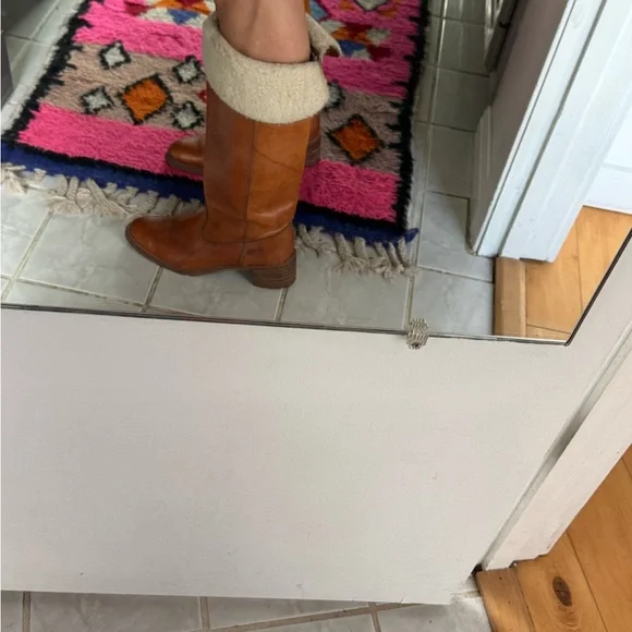 Dingo Leather and Faux Shearling Knee Boots - Picture 12 of 15